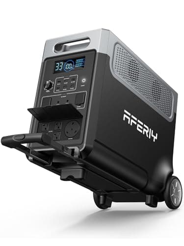 AFERIY 3840Wh Portable Power Station,120V AC Outlets x 5,2.5H Fast Charge,3600W LiFePO4 Battery Power Station,Solar Generator for Home Use,Outdoor Camping,Power Outage,Camping,RV,Emergencies - Image 1