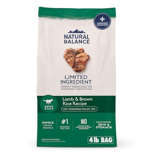 Natural Balance Limited Ingredient Adult Dry Dog Food with Healthy Grains, Lamb & Brown Rice Recipe, 4 Pound (Pack of 1) - Image 1