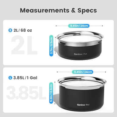 Gardner Pet Dog Bowls 1 Gallon (3.85L) Stainless Steel No Spill Dog Water Bowl, Slow Water Feeder Metal Bowls, Spill Proof Water Dispenser for Large Dogs, Promotes Healthy Hydration(Orange) - Image 2