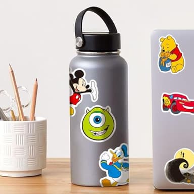 200pcs Kids Disney Princess Cute Cartoon Character Stickers - Movie Decorative Waterproof Stickers for Kids, Teens & Adults - Image 3