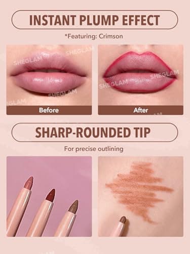 SHEGLAM Lip Liner Creamy Matte Pencil High Pigment Not Easy to Fade Silky Smooth Matte Contour Tint Lip Makeup-Mojave - Image 4