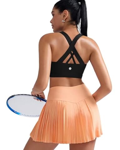 RUNNING GIRL Sports Bra for Women, Criss-Cross Back Padded Strappy Sports Bras Medium Support Yoga Bra with Removable Cups A-Black - Image 5