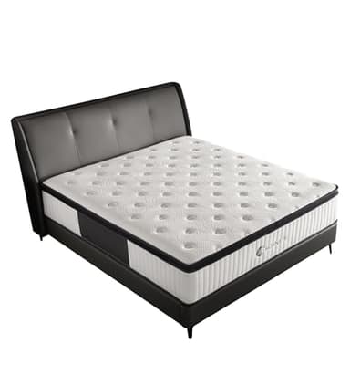 KOANTTI Queen Mattress,12 Inch Queen Size Mattresses Memory Foam Hybrid White Mattress in a Box,with Provide Support and Improve Sleep Mattresses,Medium Firm,CertiPUR-US. - Image 10