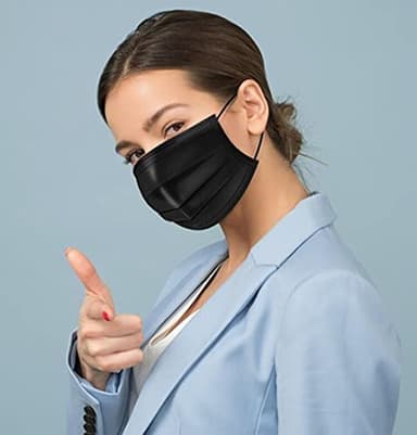 NNPCBT 500PCS 3 ply black disposable masks filter mask - Image 7