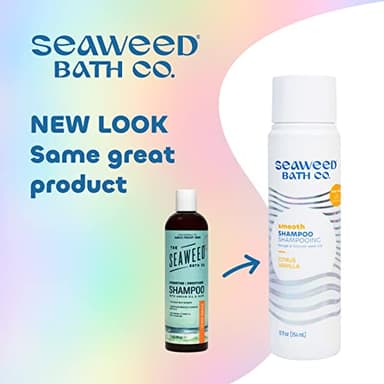 Seaweed Bath Co. Smooth Shampoo, Citrus Vanilla Scent, 12 Ounce, Sustainably Harvested Seaweed, Borage and Broccoli Seed Oils, For Curly and Frizzy Fine Hair - Image 2