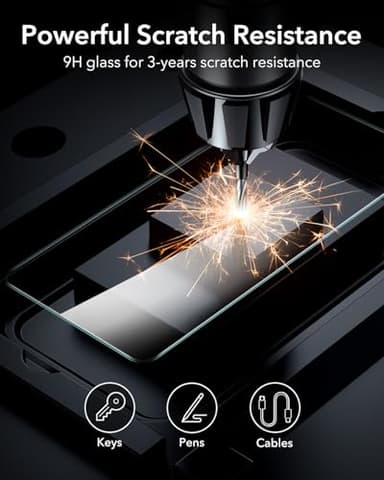 ESR 3 Pack for Samsung Galaxy S25 Ultra Screen Protector, 9H+ Hardness HD Tempered Glass with Easy Installation UltraFit tray for Galaxy S25 Ultra [6.9”], Case Friendly - Image 9
