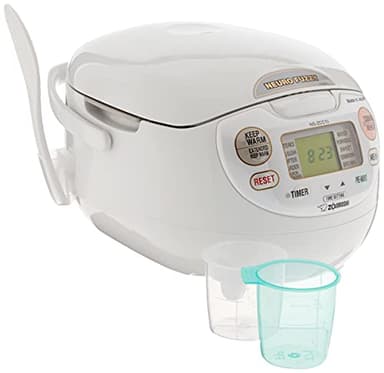 Zojirushi NS-ZCC10 5-1/2-Cup Neuro Fuzzy Rice Cooker and Warmer, Premium White - Image 2
