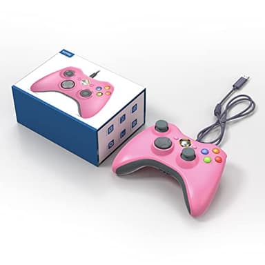 VOYEE PC Controller, Wired Controller Compatible with Microsoft Xbox 360 & Slim/PC Windows 10/8/7, with Upgraded Joystick, Double Shock | Enhanced (Pink) - Image 7