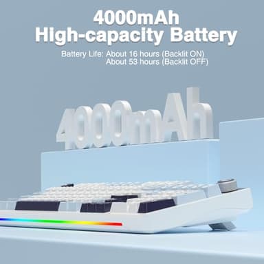 AULA S98 Pro Wireless Mechanical Keyboard,Smart Screen & Knob,Tri-Mode BT5.0/USB-C/2.4GHz Creamy Keyboard,Pre-lubed Linear Switches,Hot Swappable RGB Backlit Computer Gaming Keyboards - Image 9
