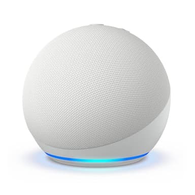 Amazon Echo Dot (newest model), Vibrant sounding Alexa speaker, Great for bedrooms, dining rooms and offices, Glacier White - Image 1