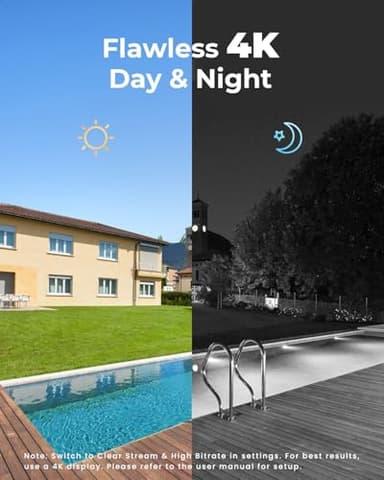 REOLINK 4K PoE Security Camera System Wired, 8pcs 8MP PoE Cameras, Smart Person/Vehicle Detection, 16CH NVR with 4TB HDD, H.265, 24/7 Recording, High Bitrate & Clear Stream, RLK16-800D8 - Image 2