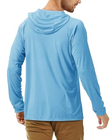 Roadbox 2 Pack UPF 50+ Fishing Shirts for Men Long Sleeve Sun Protection Hoodie Lightweight Outdoor UV Hiking Shirts - Image 3