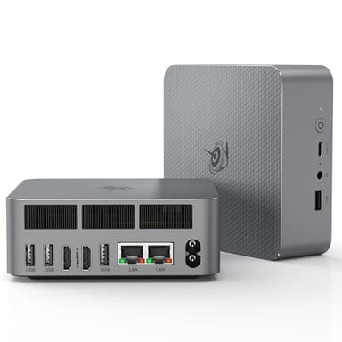 Beelink EQi12 Dual LAN Mini PC, Intel Core 1220P(10C/12T, up to 4.4GHz), 16GB DDR4 RAM 500GB PCIe4.0 SSD, Mini Desktop Computer Support WiFi 6/ BT5.2/ Dual HDMI/Bulit-in 85W Power Supply - Image 1