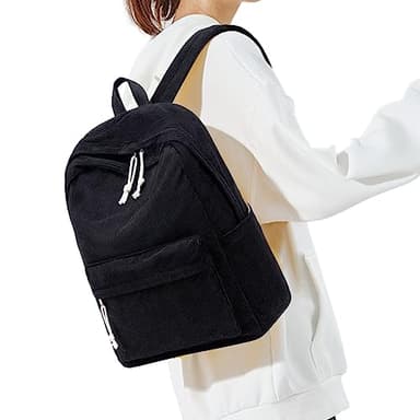 School Backpack for Teens Large Corduroy Bookbag Lightweight 15.6 inch Laptop Bag for Girls Women Casual High School College - Image 8