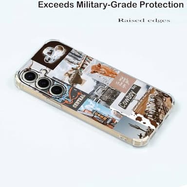 mehidpur Cowboy Cowgirl Case for Samsung Galaxy S25+,Retro Western Country Life Art Collage,Trendy Soft TPU Protective Case for Galaxy Galaxy S25 Plus - Image 5