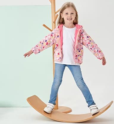 Feidoog Toddler Polar Fleece Jacket Hooded Baby Boys Girls Autumn Winter Long Sleeve Thick Warm Outerwear,Pink,2-3T - Image 6