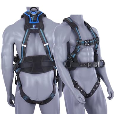FHFallArrest Fall Protection Full Body Safety Harness,Roofing Harness with Support Belt for Construction(XS/S) - Image 1