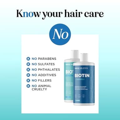 Rosemary Biotin Shampoo and Conditioner Set - Volumizing Shampoo and Conditioner for Thinning Hair for Women & Men with Nourishing B Vitamins - Color Safe Sulfate Paraben & Silicone Free (8 Fl Oz) - Image 4
