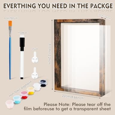 Himake Family Handprint Kit: DIY Art and Craft Keepsake Frame with Non-Toxic Paints, Perfect for New Parents, Grandparents, and Family Special Gifts, Black - Image 2