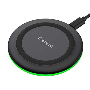 Yootech Wireless Charger,10W Max Wireless Charging Pad Compatible with iPhone 17/17 Pro/17 Pro Max/Air/16/15/14/13/SE 2022/12/11,Samsung Galaxy S25/S24/S23,for AirPods Pro 3(No AC Adapter) - Image 1