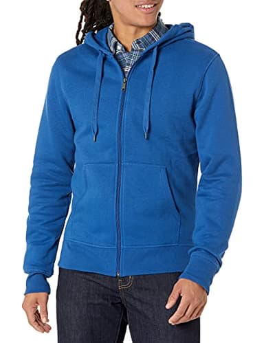 Amazon Essentials Men's Full-Zip Fleece Hoodie (Available in Big & Tall), Blue, X-Large - Image 1