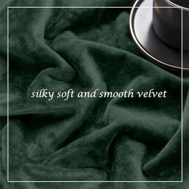 SMILETIME Forest Green Crushed Velvet Curtains 52x96 inch Luxurious Thermal Insulated Soundproof Drapes for Living Room Bedroom Office Soft and Durable Light-Filtering Window Treatments, 2 Panels - Image 5