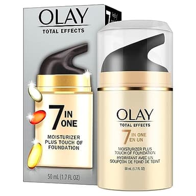 Olay CC Cream, Total Effects Moisturizer with Foundation, 7-in-1 Hydrates, Replenishes, Brightens, Evens Tone, Minimizes Look of Pores, Firms, Smooth- Sheer Coverage, Anti-Aging, 1.7 oz - Image 1