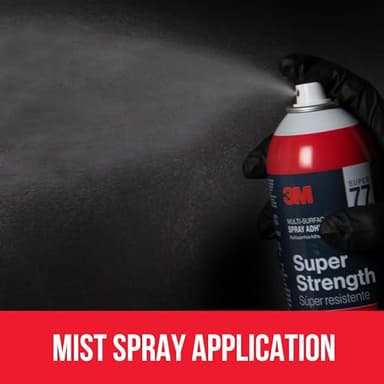 3M Super 77 Multi-Surface Spray Adhesive, 14.1 oz., Low VOC, Quick Bond, Fast Drying, Clear Finish for Foil, Foam, Paper, Metal, Plastic, Fabric, and Cardboard (77-NAT) - Image 7