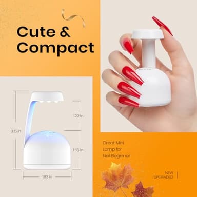 Beetles Mini Uv Light for Gel Nails Flash Curing Innovative with Smart Sensor for Easy and Fast Extension System, Portable Manicure Uv Led Light for Gel Nail Polish Diy - Image 6