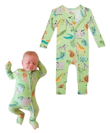 Posh Peanut Convertible Baby Sleepers - Boys Footless Baby Pajamas with 2 Way Zipper for Easy Diaper Changes - Image 1