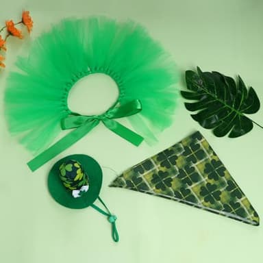 3 Pack Pet Dog Saint Patrick’s Day Green Scarf Dress Hats for Cats Dogs Festive Outfit Accessories Party Dressing - Image 7