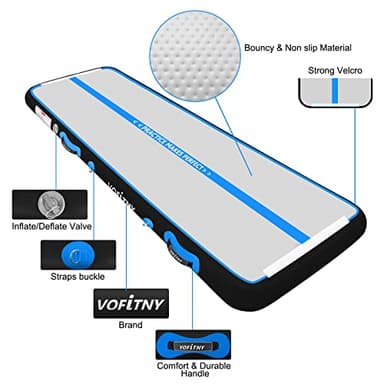 VOFiTNY All Purpose Gymnastics Air Mat 13’x3.3’x4’’ Sturdy Tumble Track for Home/Gym - Image 5