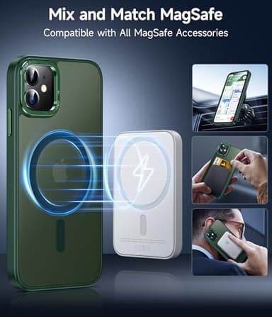 LeYi for iPhone-11 Case Green Compatible with MagSafe Magnetic[ Camera Cover X2 + Screen Protector X2] Funda para ipone 11case Military Grade Protective Cover Cases for i Phone 11 iphone11, Green - Image 3