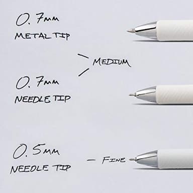 Pentel EnerGel Pearl RTX Retractable Liquid Gel Pen, (0.7mm), Medium Line, Needle Tip, Assorted Ink Colors, Pack of 4 (BLN77WBP4M) - Image 5