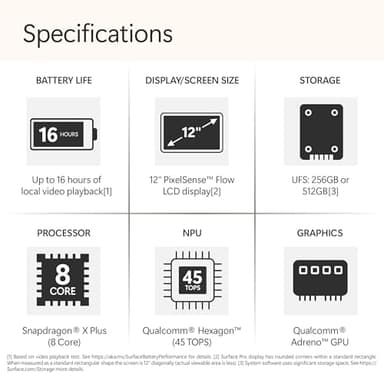 Microsoft Surface Pro 2-in-1 Laptop/Tablet (2025), Windows 11 Copilot+ PC, 12" Touchscreen Display, Snapdragon X Plus (8 Core), 16GB RAM, 256GB Storage, Platinum - Image 2