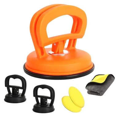 Dent Puller, 3 Pack Car Dent Puller, Dent Remover Tool for Car Paintless Dent Repair Kit and Suction Cup Dent Puller for Glass, Screen, Tiles Lifting and Objects Moving (Orange+Black) - Image 1