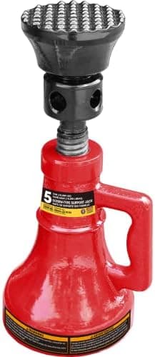 Big RED 5 Ton (10,000 LBs) Torin Professional Car Support Screw Jack for House Construction Bridge Stabilization, Red, ASJ05R - Image 3