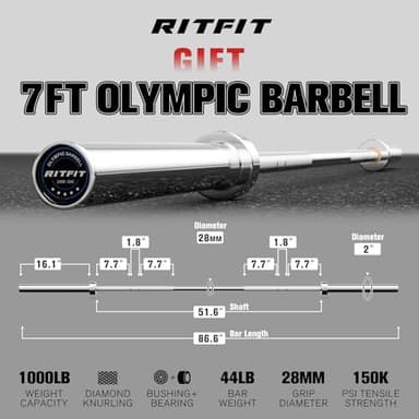 RitFit M1 Pro Smith Machine with Cable Crossover System, Multi-Function Squat Rack Power Cage for Home Gym, Power Rack and Packages Red - Image 2