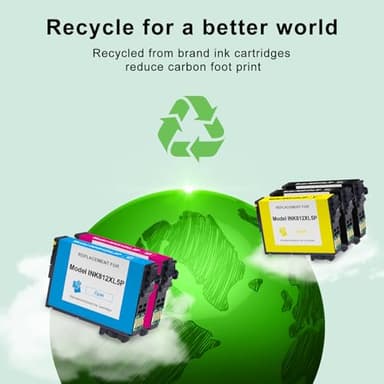 Remanufactured for 812XL Ink Cartridges Combo Pack with Lastest Chip Replacement for Epson 812 812XL T812XL Ink Cartridges Work with Epson Workforce Pro WF-7840 WF-7820 WF-7310 EC-C7000 Printers - Image 7