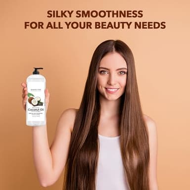 Majestic Pure Fractionated Coconut Oil - Relaxing Massage Oil, Liquid Carrier Oil for Diluting Essential Oils - Skin, Lip, Body & Hair Oil Moisturizer & Softener - 16 fl oz - Image 3