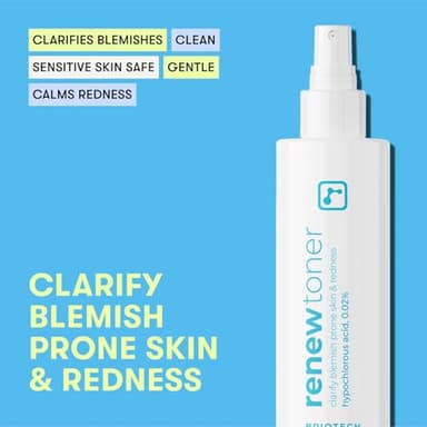 BRIOTECH Renew Toner, Hypochlorous Acid Spray, Minimize Appearance of Blemishes, Soothing Facial Mist for Sensitive Skin, Calm Redness & Bumps, Vegan, 4 fl oz (2 Pack) - Image 3