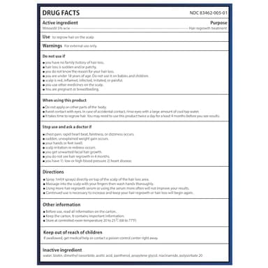 5% Minoxidil for Men, Minoxidil Spray, Minoxidil for Women Hair Growth, Minoxidil for Men Beard Growth, Hair Regrowth for Men, Minoxidil 5 Percent, Hair Loss Treatments for Women 60ml * 3bottles - Image 9