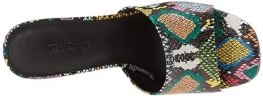 The Drop Women's Pattie High Block-heeled Mule Sandal, Multi Snake, 9 - Image 8