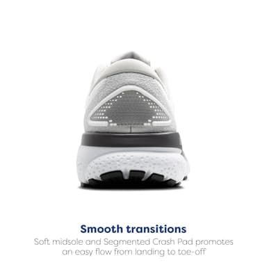 Brooks Women’s Ghost 16 Neutral Running Shoe - White/Oyster/Lava - 8 Medium - Image 3