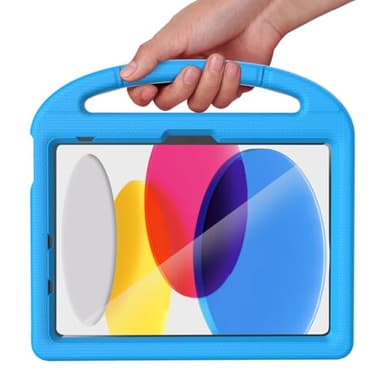 SUPLIK Kids Case for iPad A16 11-Inch 2025 (11th Gen) & iPad 10th Generation (10.9" 2022), Durable Shockproof Stand Cover with Screen Protector/Pencil Holder/Handle for Kids, Blue - Image 8