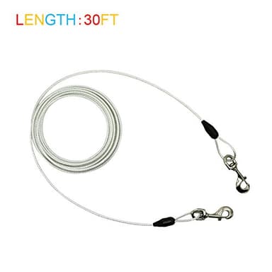 Petest 30ft Reflective Tie-Out Cable for Heavy Dogs Up to 125 Pounds - Image 2