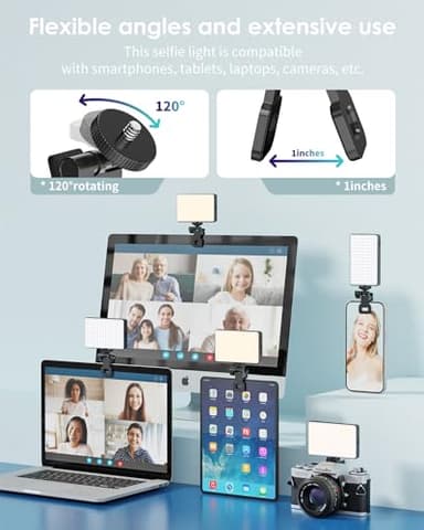 150 LED Phone Light, Selfie Light for iPhone/Phone/iPad/Camera, 5500Mah Rechargeable Portable Lights, 3 Lighting Adjustment Modes, Selfie Lights for Photography/TikTok/Vlog/Video - Image 4