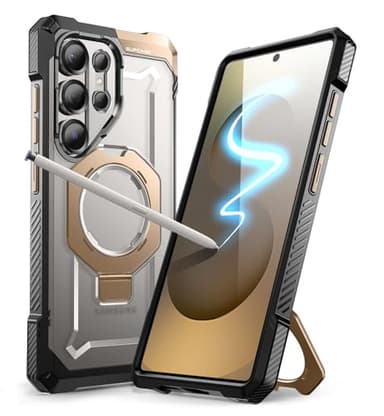 SUPCASE for Samsung Galaxy S25 Ultra Case with Stand (Unicorn Beetle Grip), [S Pen Friendly] [Compatible with MagSafe] [Military-Grade Protection] Magnetic Translucent Back Phone Case, Desert - Image 1