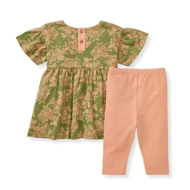 Burt's Bees Baby - Baby Girls Top and Pant Set, Tunic and Leggings Bundle, 100% Organic Cotton - Image 2
