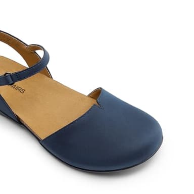 DREAM PAIRS Women's Closed Toe Sandals Arch Support Comfort Cork Footbed Flat Sandals Summer Shoes,Size 10,Navy,DWUMFS2501 - Image 5